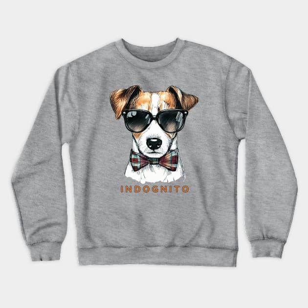 Jack Russell Terrier Indognito Crewneck Sweatshirt by ZogDog Pro